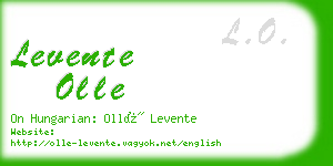 levente olle business card